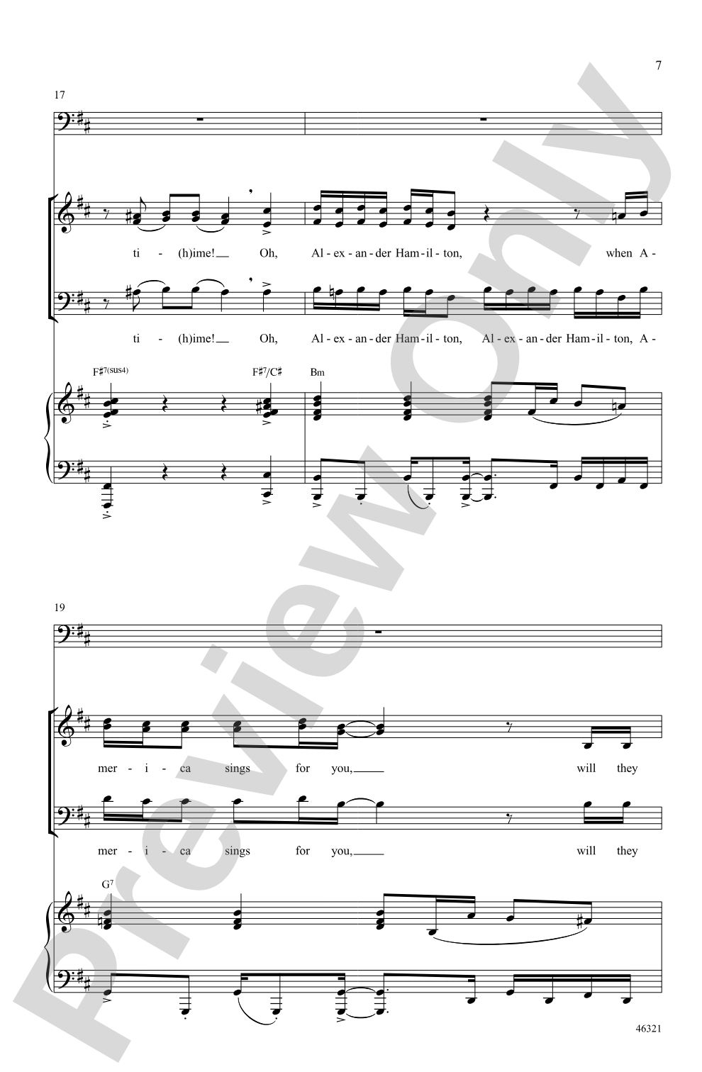 Hamilton: SAB Choral Octavo