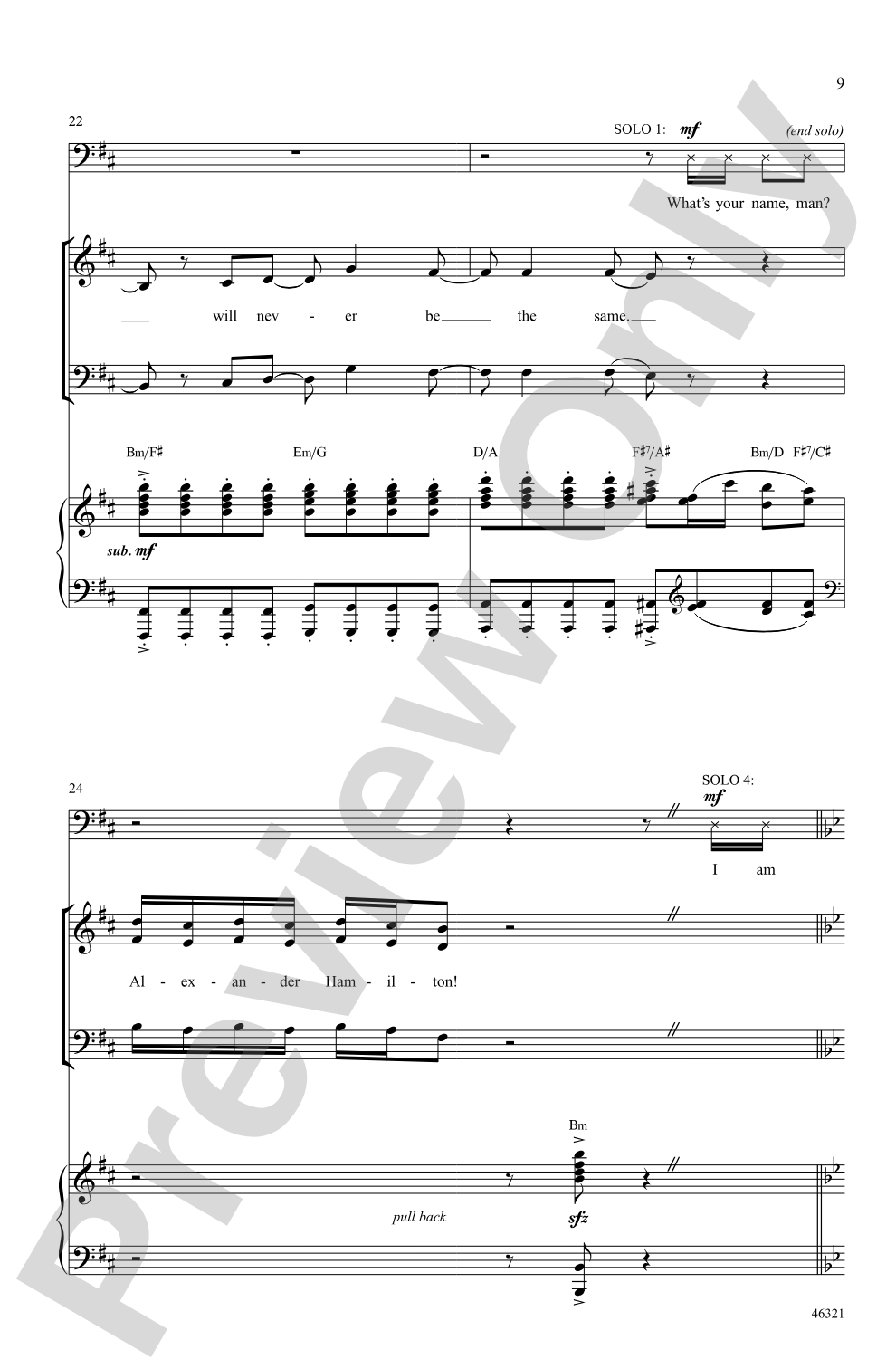 Hamilton: SAB Choral Octavo