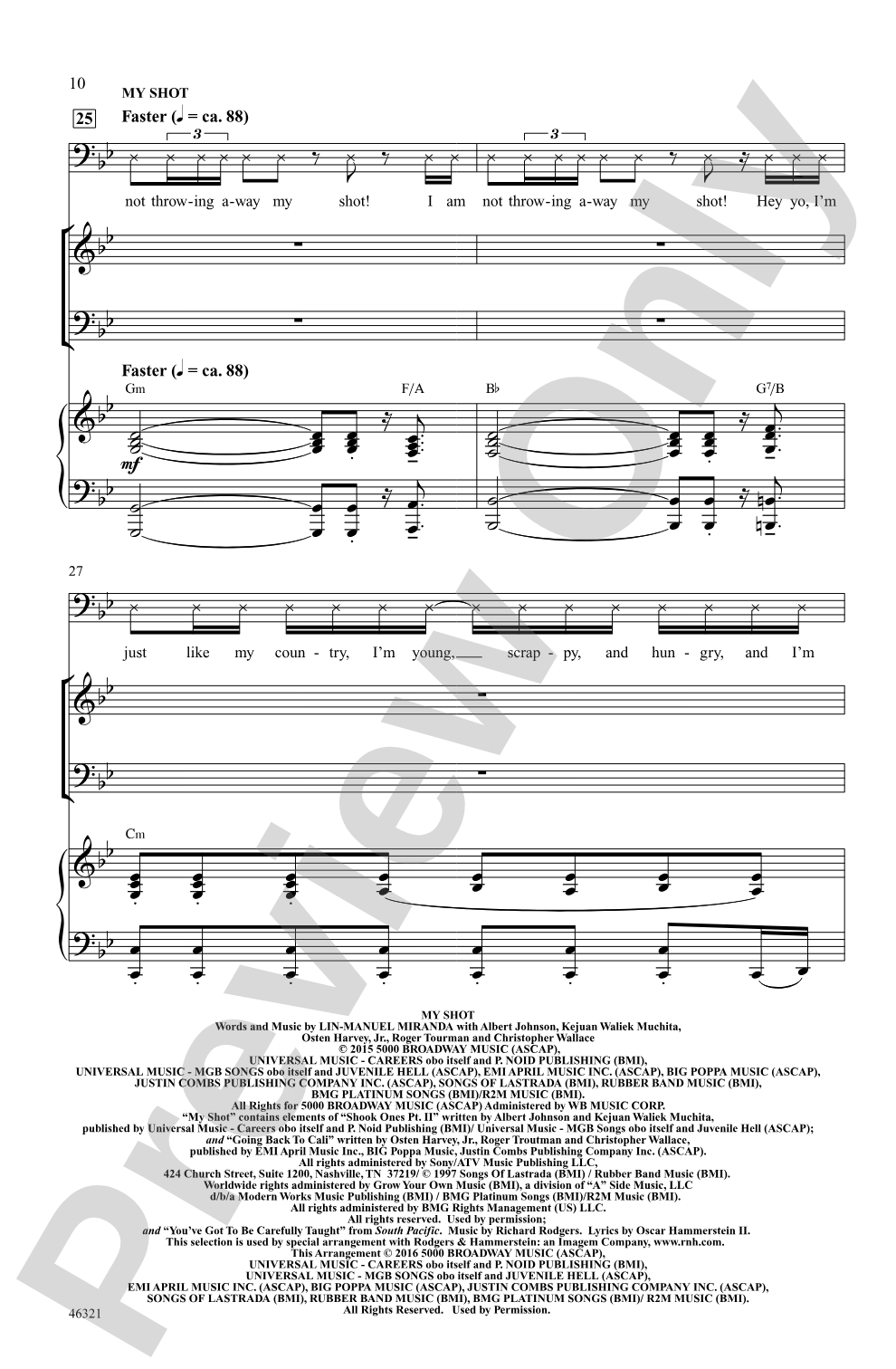 Hamilton: SAB Choral Octavo
