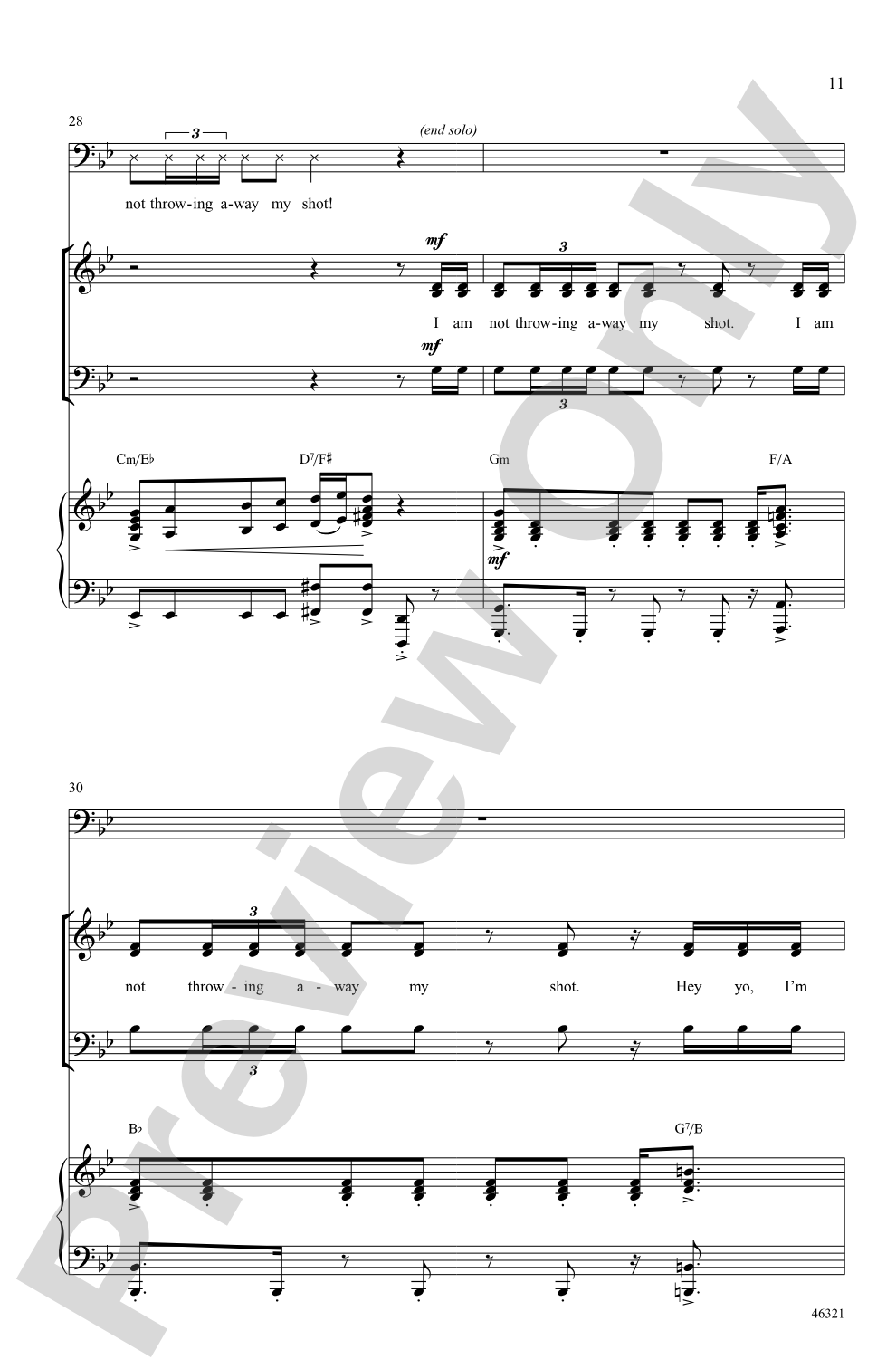 Hamilton: SAB Choral Octavo