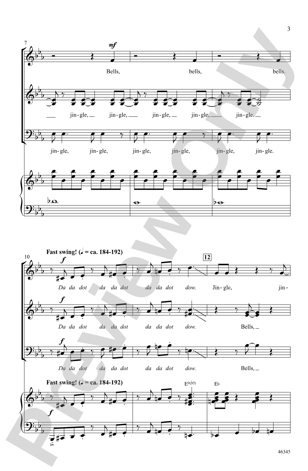 Jingle Bells: SAB Choral Octavo