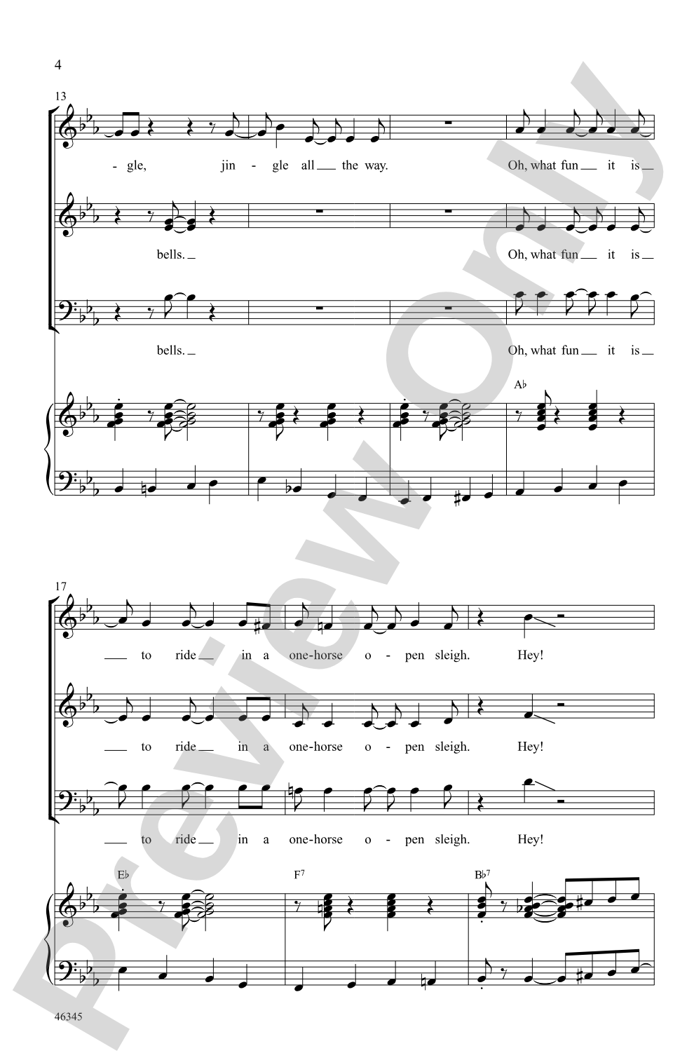 Jingle Bells: SAB Choral Octavo