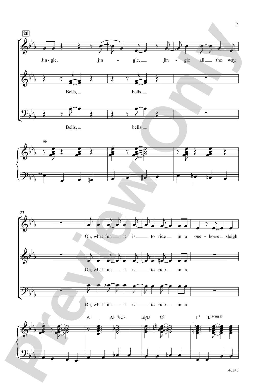 Jingle Bells: SAB Choral Octavo
