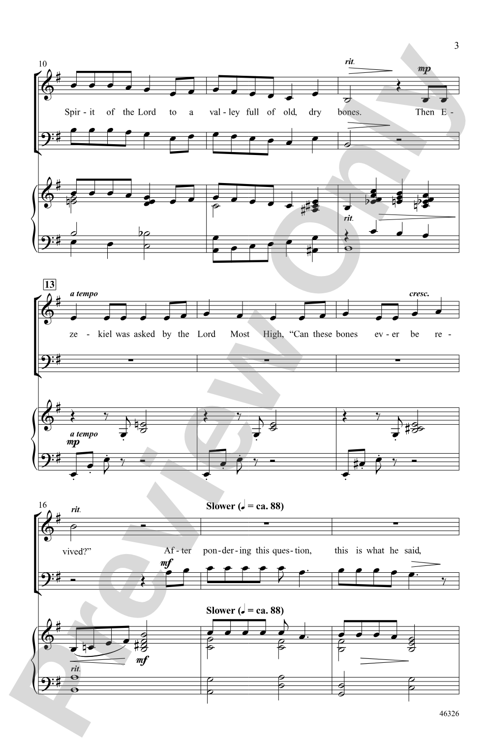 Dry Bones: SAB Choral Octavo