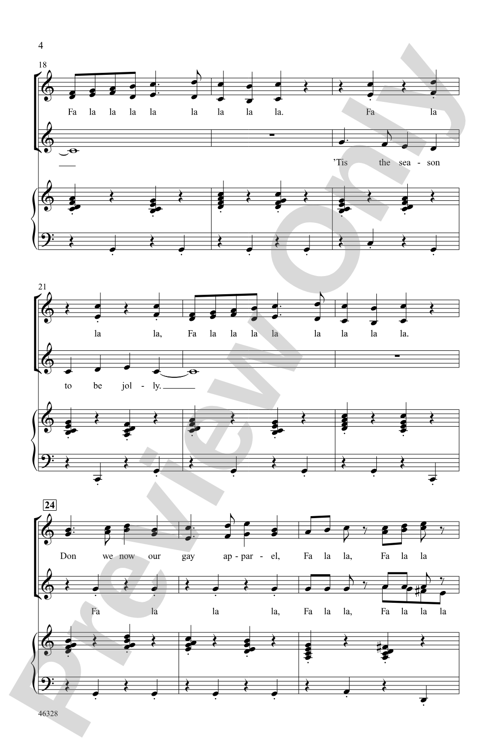 Deck the Hall: SSAA Choral Octavo