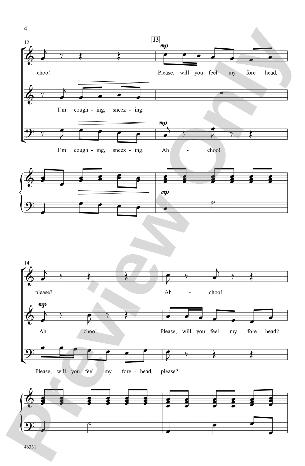 The Flu Fugue: SAB Choral Octavo