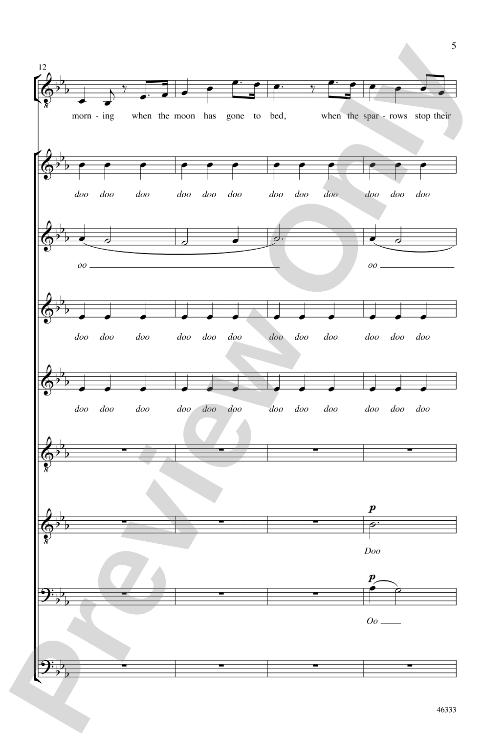Homeward Bound: SSAATTBB, <i>a cappella</i> Choral Octavo