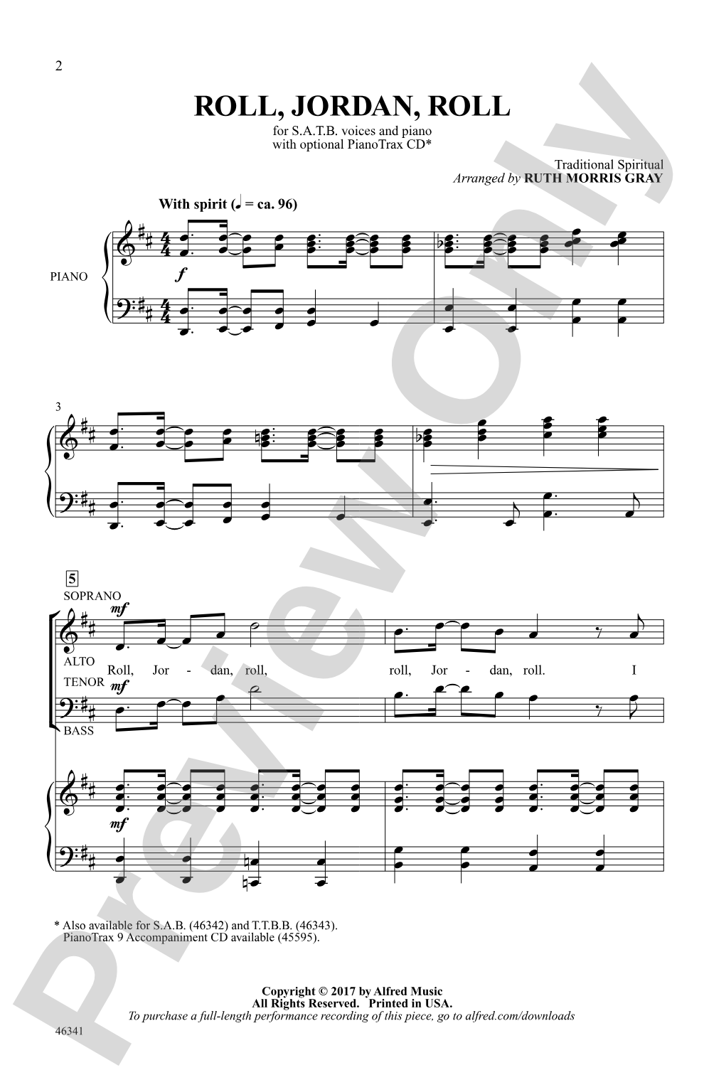 Roll, Jordan, Roll: SATB Choral Octavo