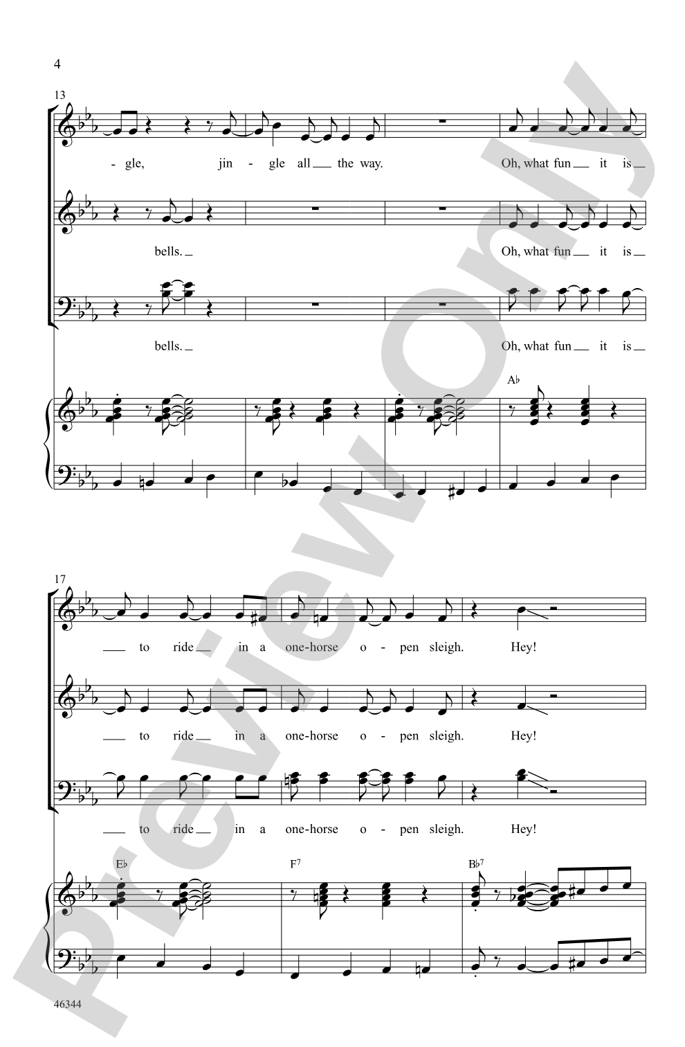 Jingle Bells: SATB Choral Octavo