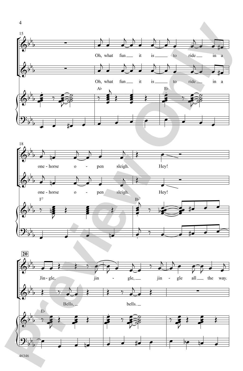 Jingle Bells: 2-Part Choral Octavo