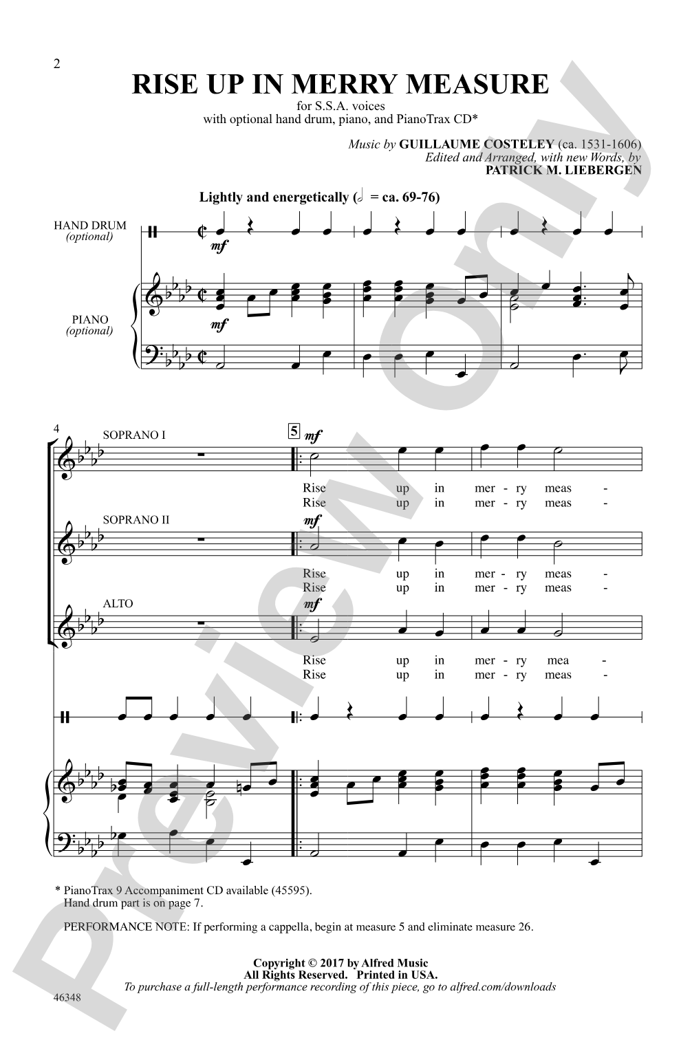 Rise Up in Merry Measure: SSA Choral Octavo