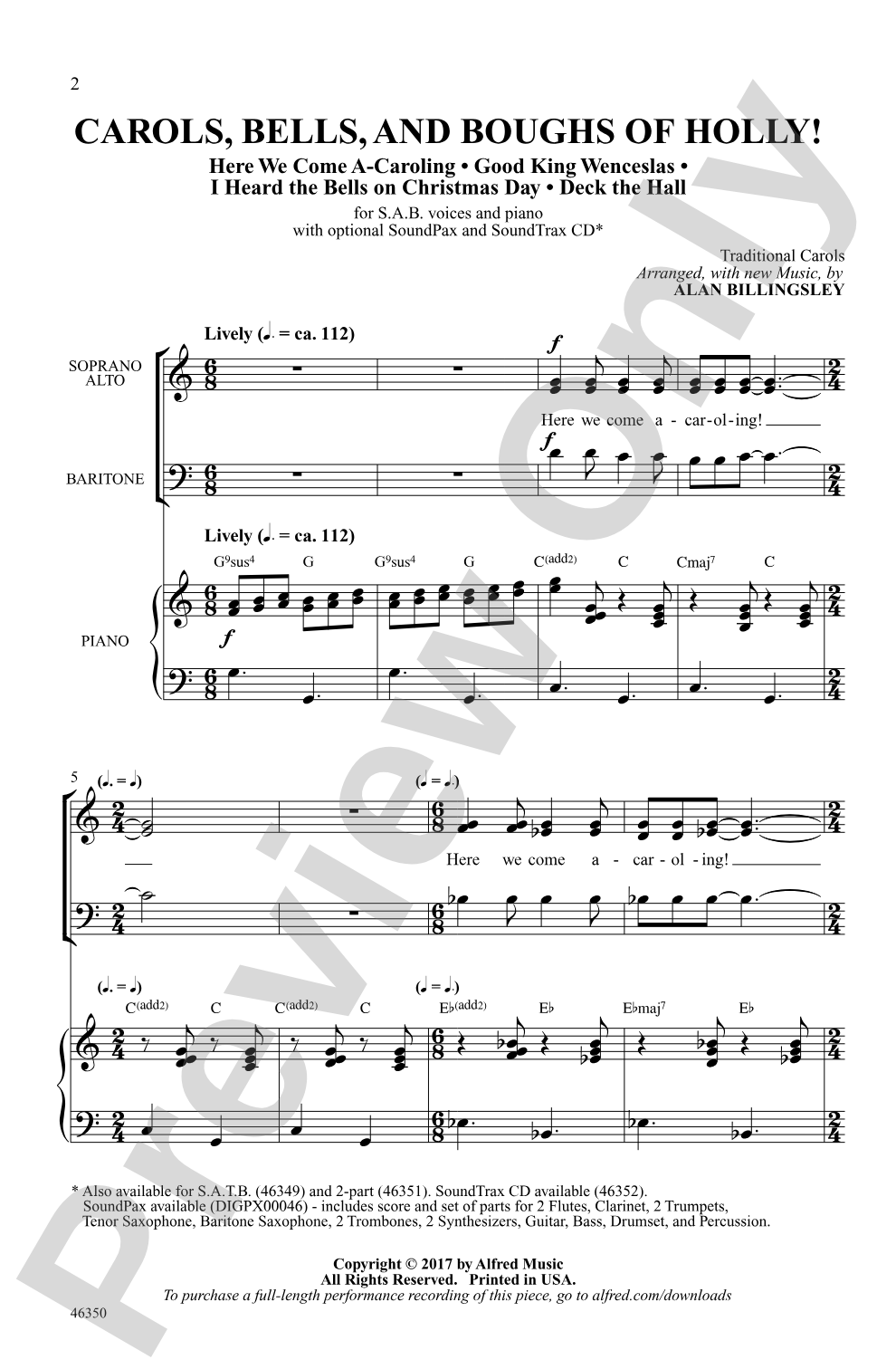 Carols, Bells, and Boughs of Holly!: SAB Choral Octavo