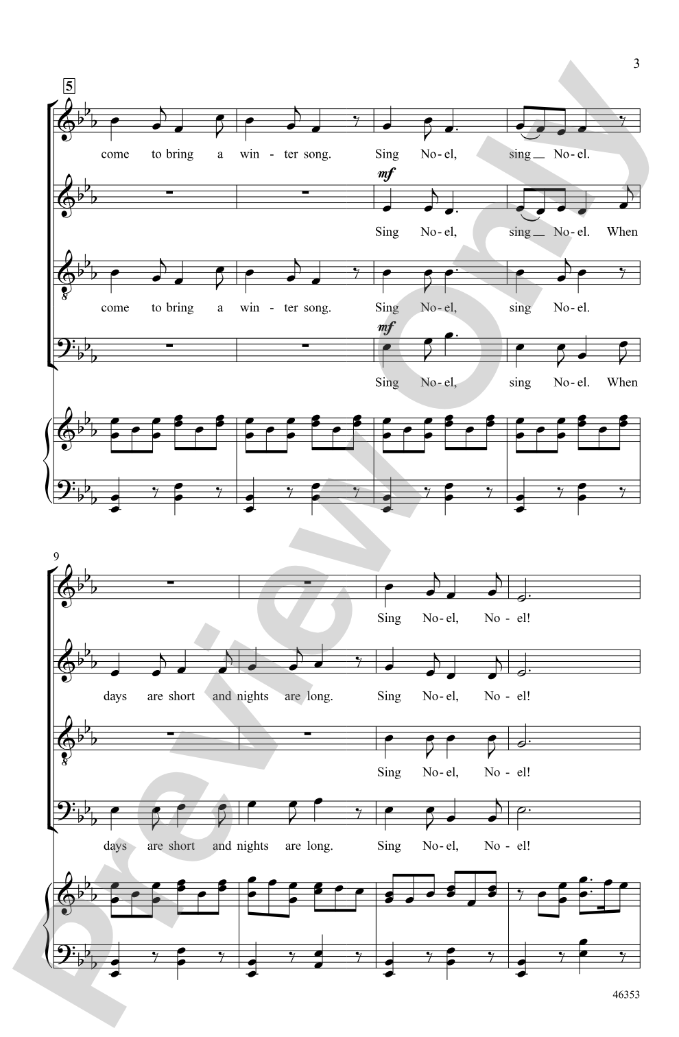 A Winter Noel: SATB Choral Octavo