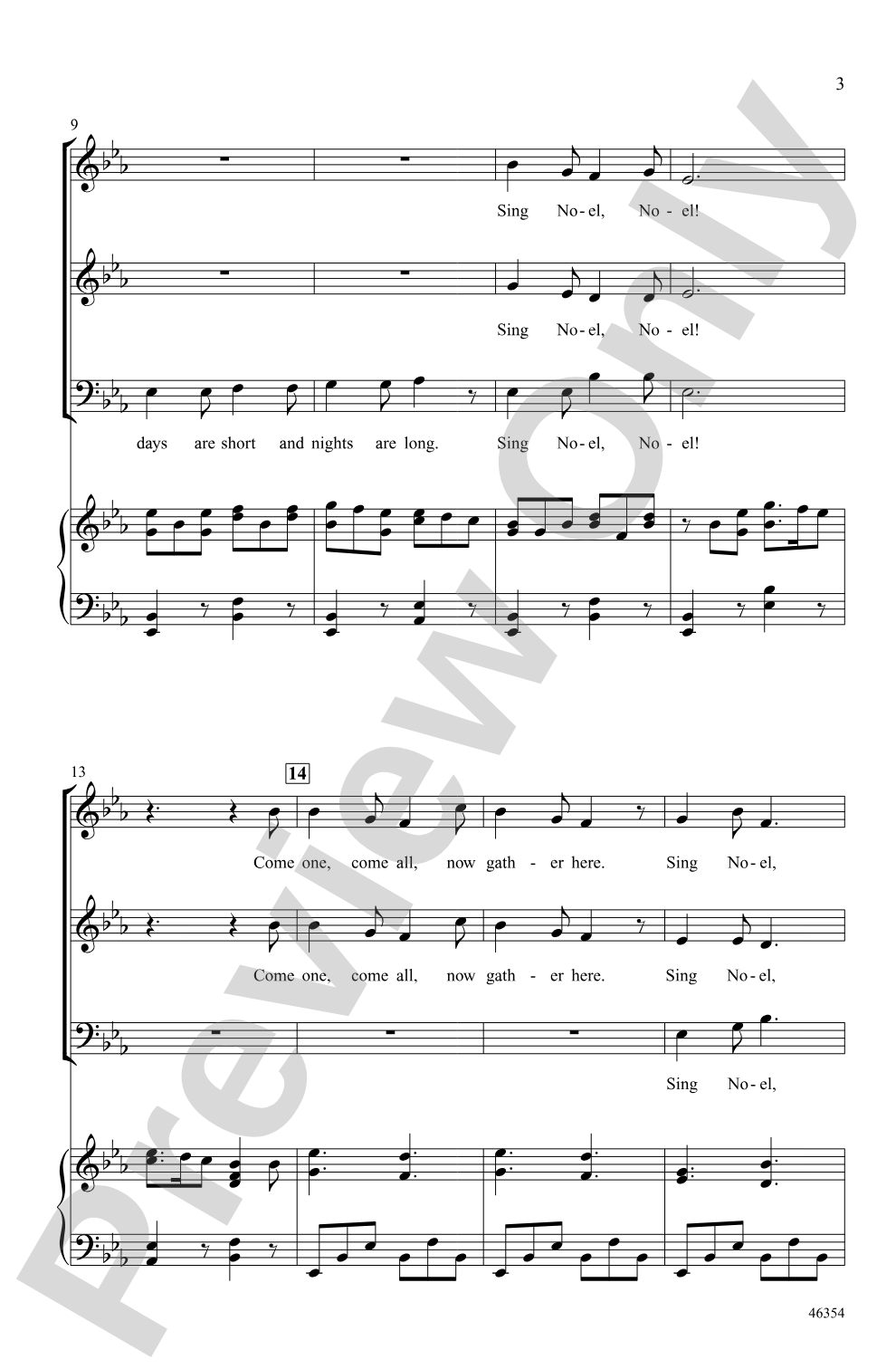 A Winter Noel: SAB Choral Octavo