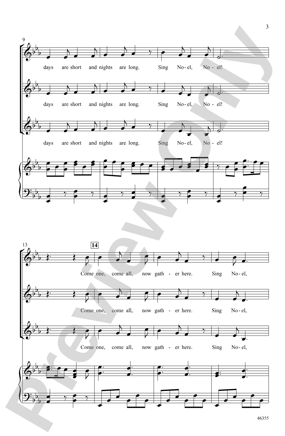 A Winter Noel: SSA Choral Octavo