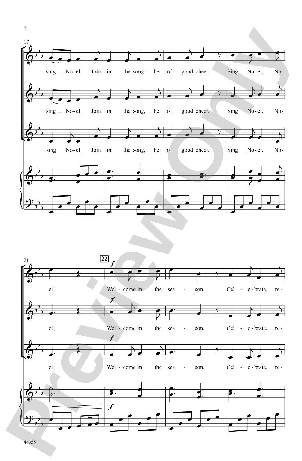 A Winter Noel: SSA Choral Octavo
