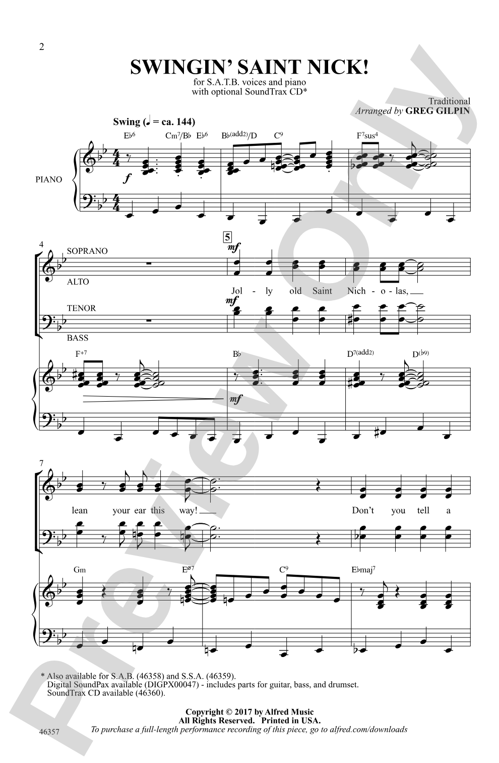 Swingin' Saint Nick!: SATB Choral Octavo
