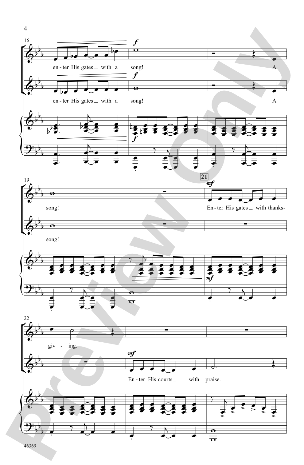 A Psalm: 2-Part Choral Octavo