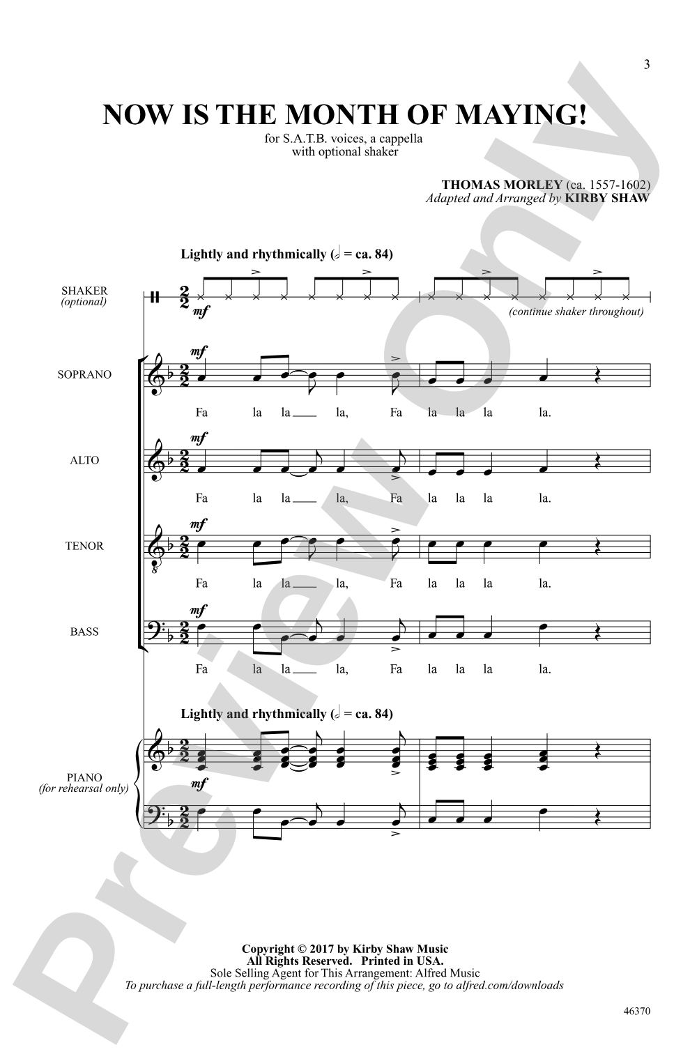 Now Is the Month of Maying!: SATB, <I>a cappella</I> Choral Octavo