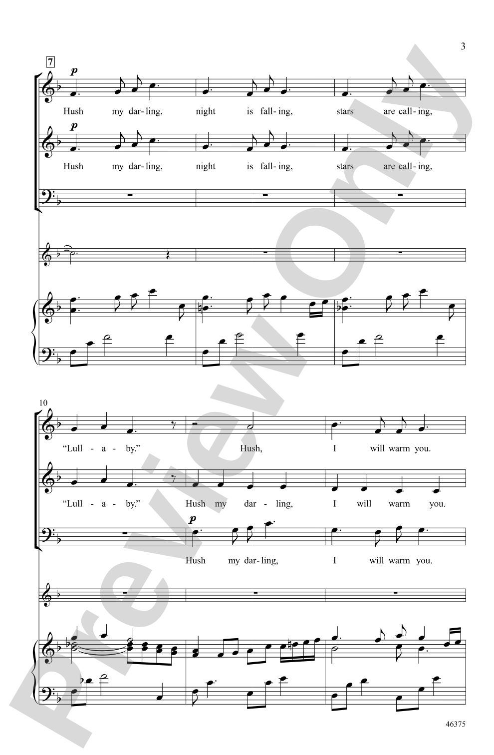 Suo Gân: 3-Part Mixed/SAB Choral Octavo