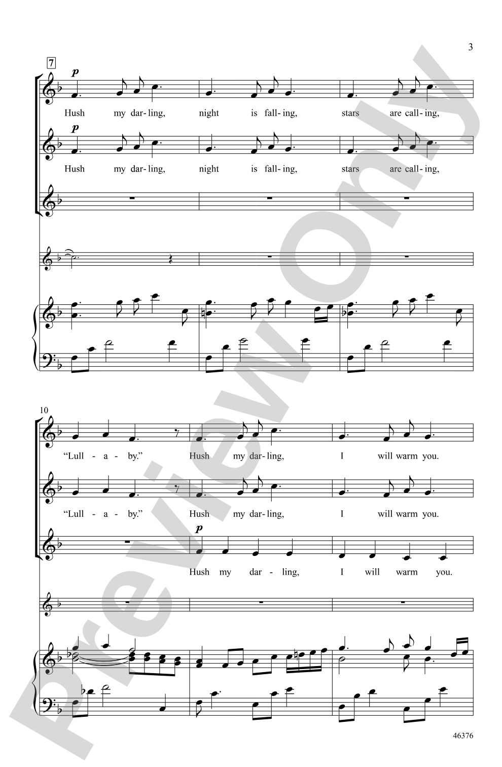 Suo Gân: SSA Choral Octavo