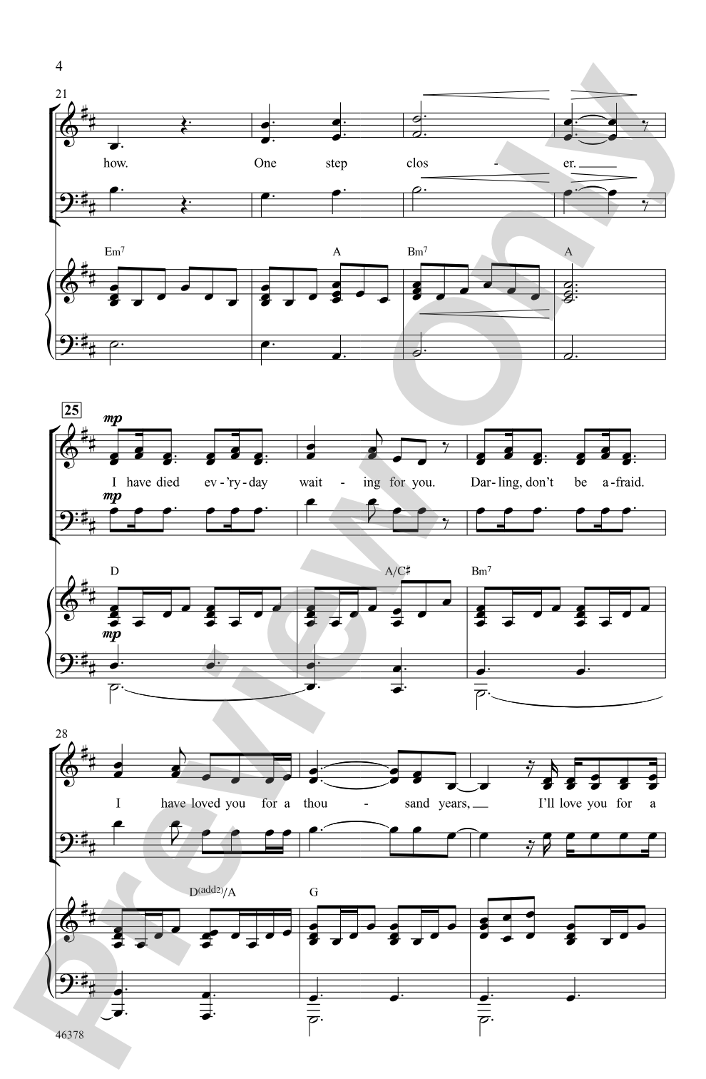 A Thousand Years: 3-Part Mixed Choral Octavo