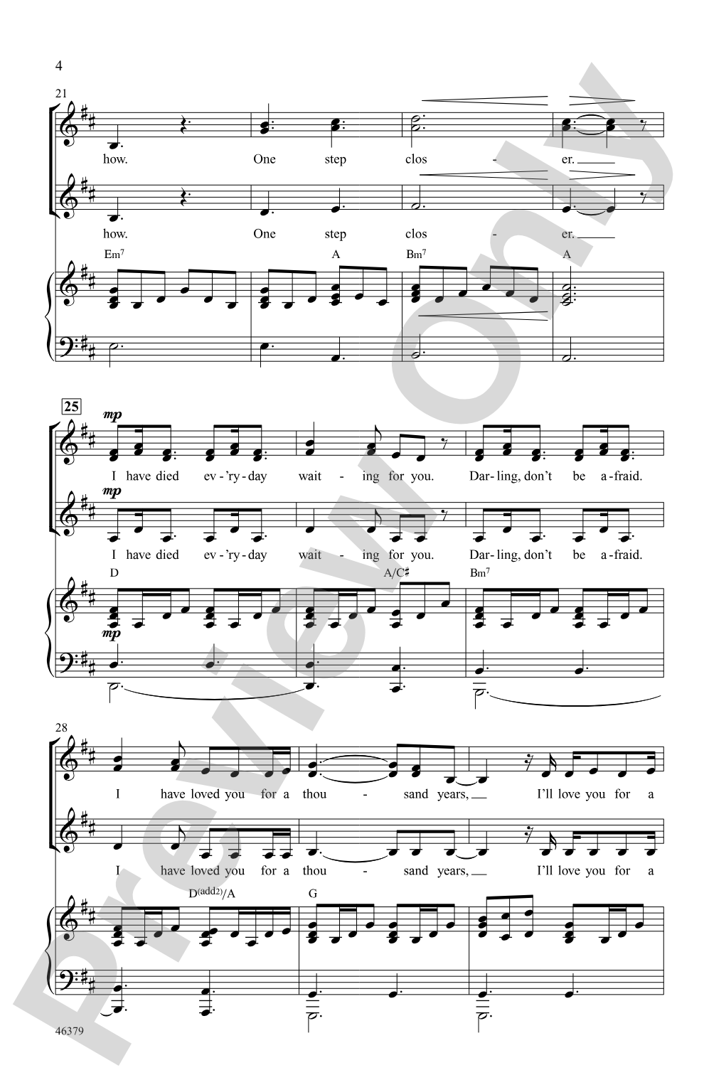 A Thousand Years: SSA Choral Octavo