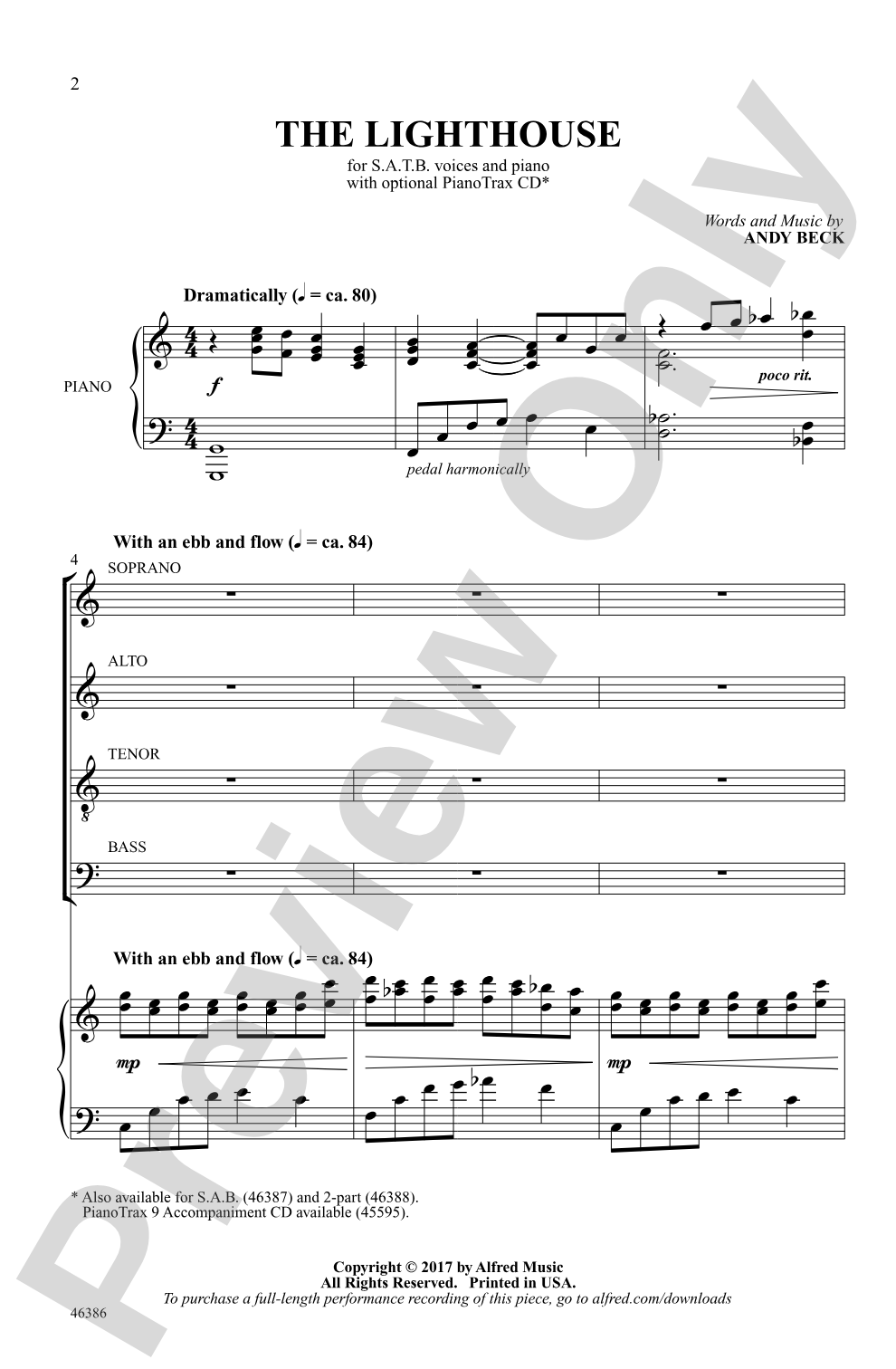 The Lighthouse: SATB Choral Octavo
