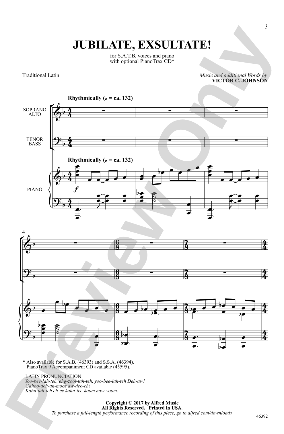 Jubilate, Exsultate!: SATB Choral Octavo