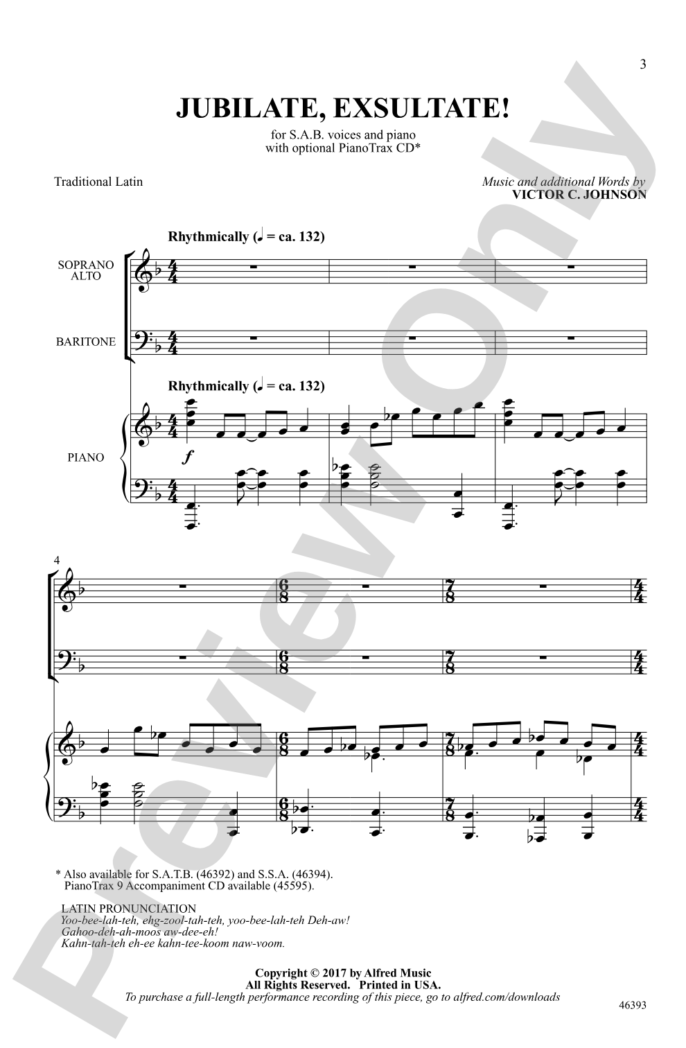 Jubilate, Exsultate!: SAB Choral Octavo