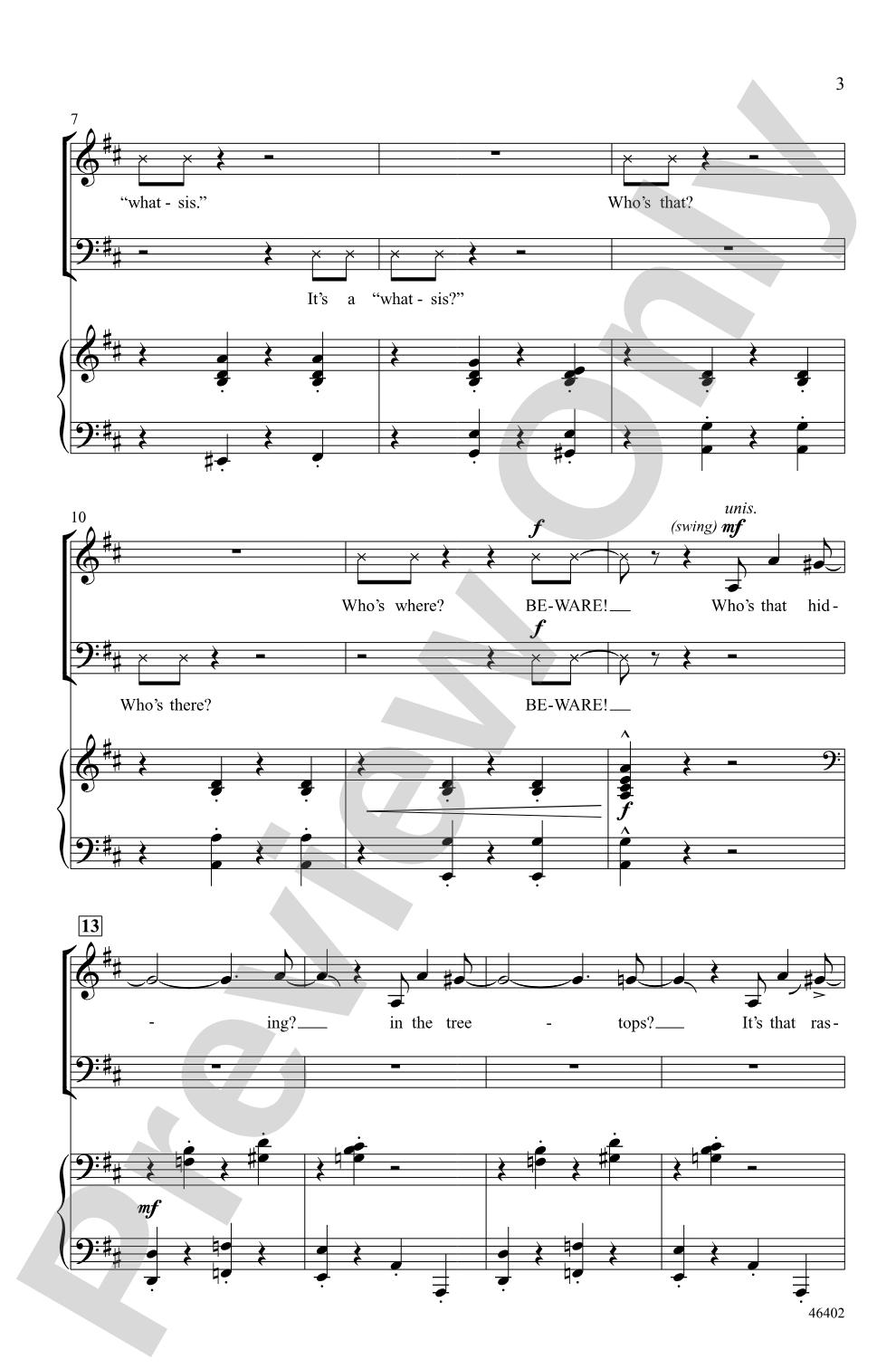 Jitterbug: SAB Choral Octavo