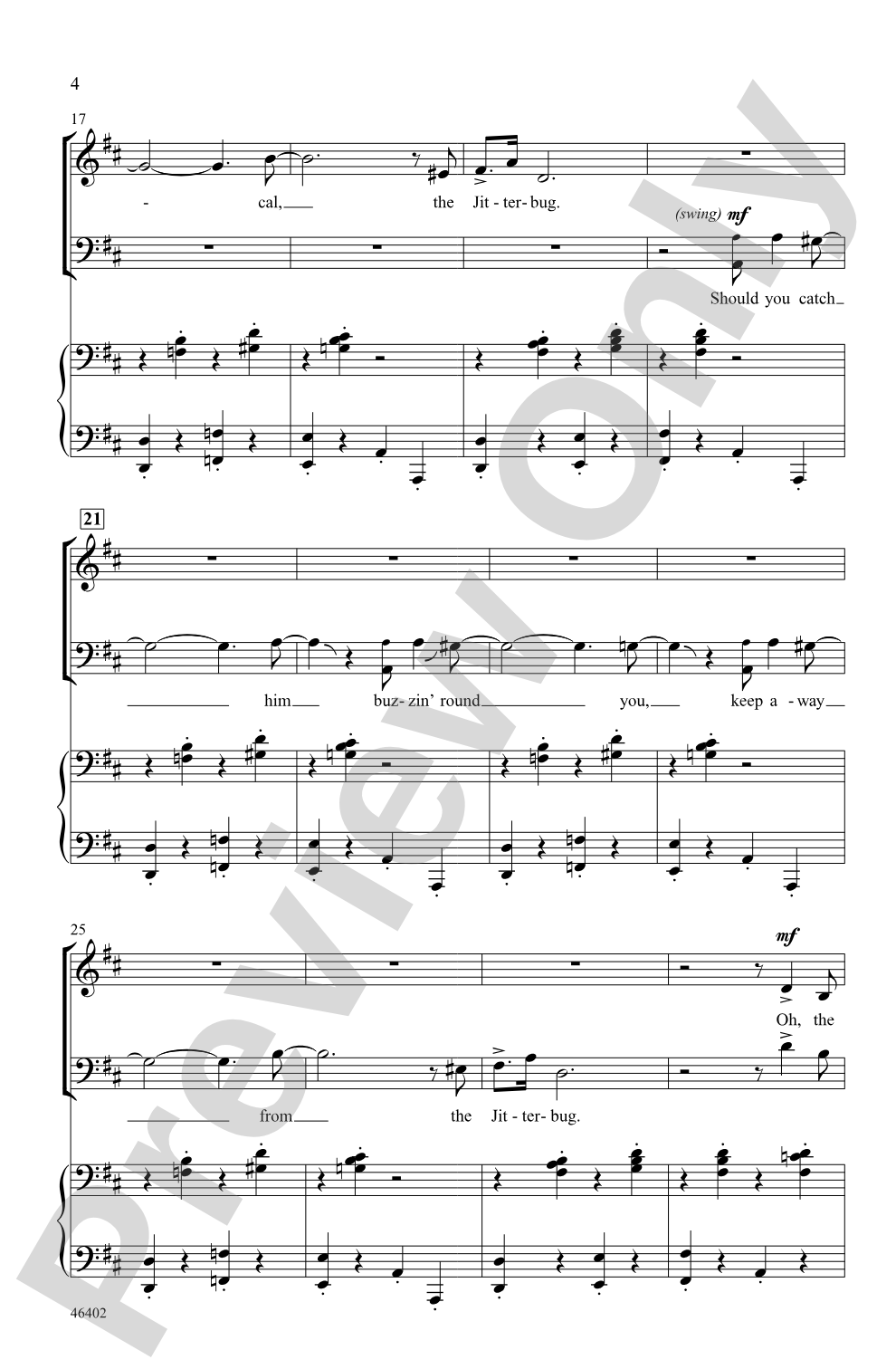 Jitterbug: SAB Choral Octavo