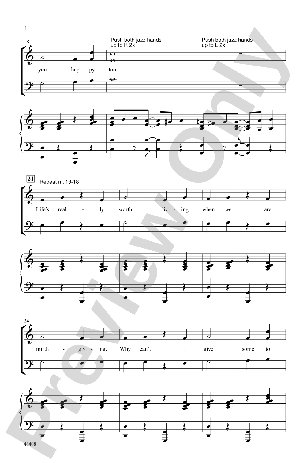 I Want to Be Happy: 3-Part Mixed Choral Octavo