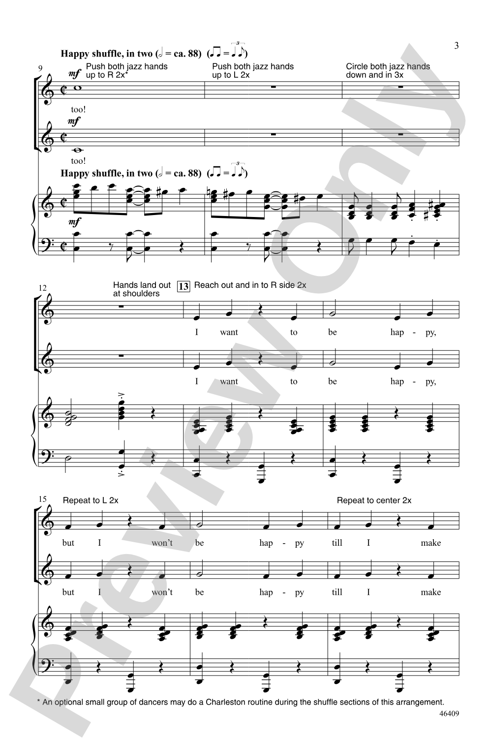 I Want to Be Happy: 2-Part Choral Octavo