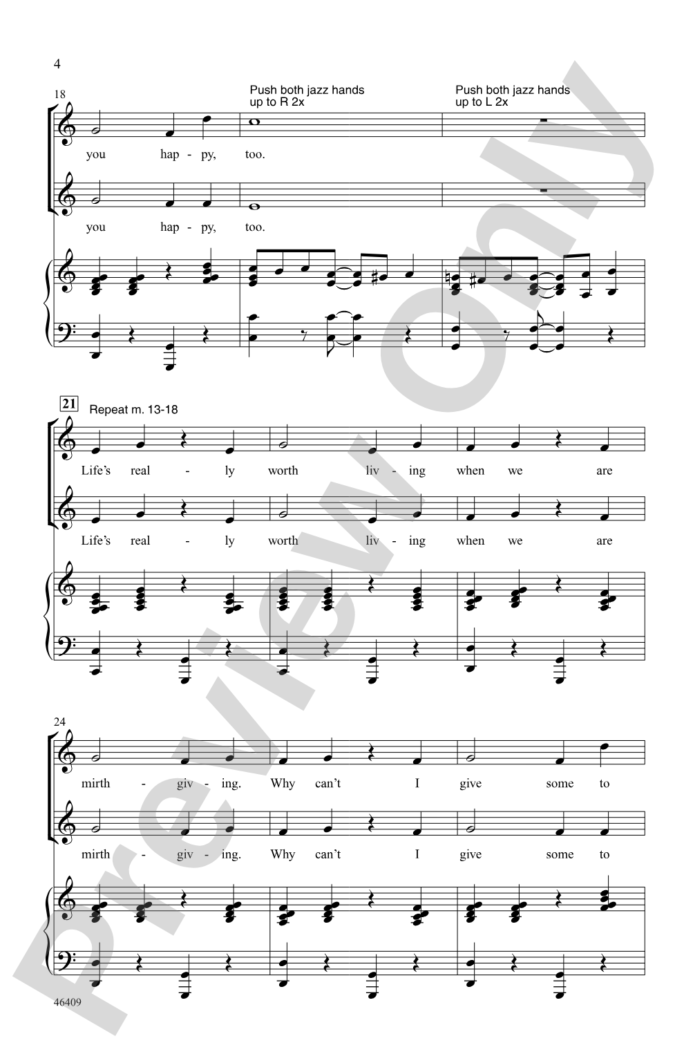 I Want to Be Happy: 2-Part Choral Octavo