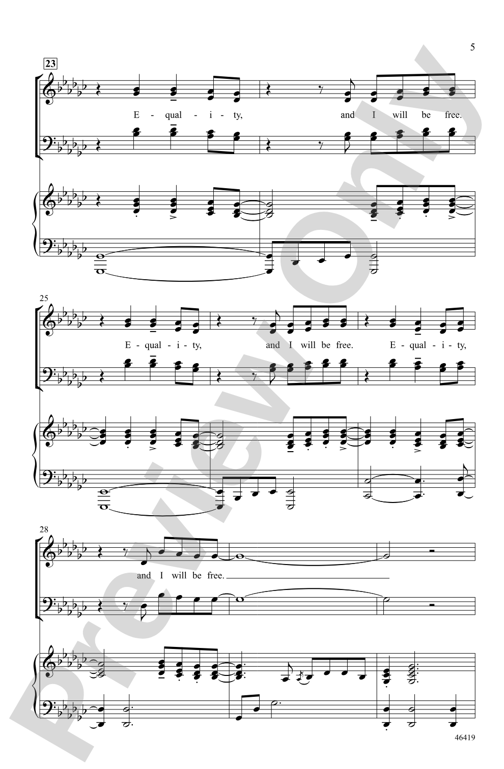 Equality: SATB Choral Octavo