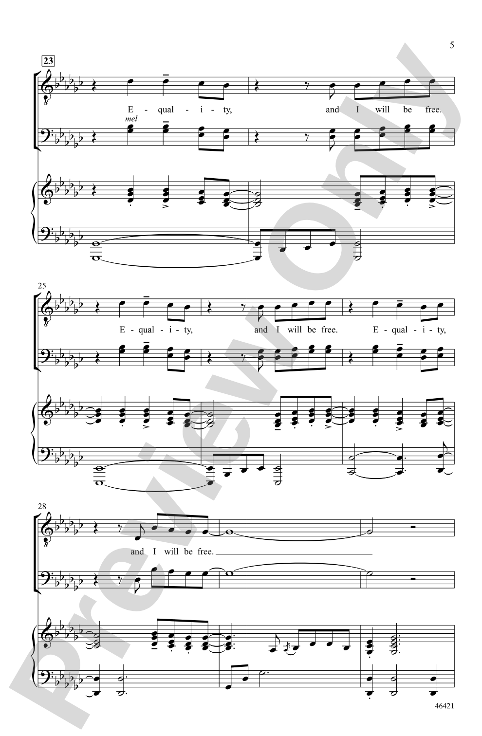 Equality: TTBB Choral Octavo