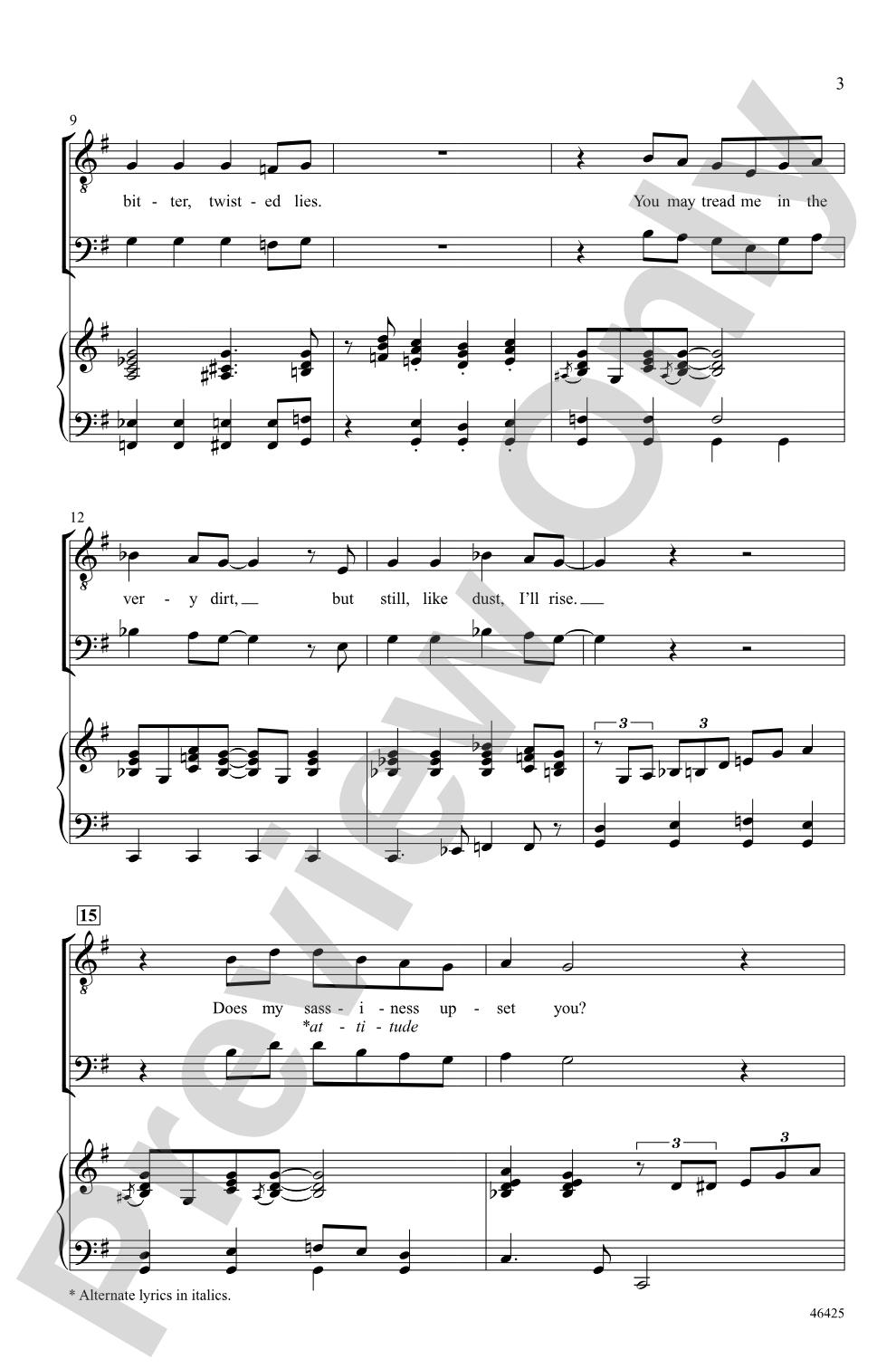 Still I Rise: TTBB Choral Octavo