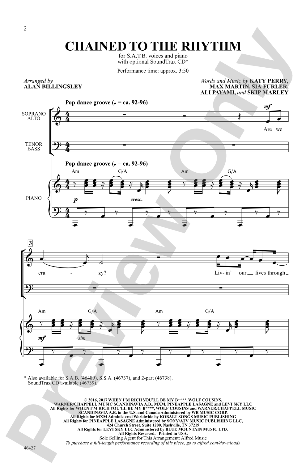 Chained to the Rhythm: SATB Choral Octavo