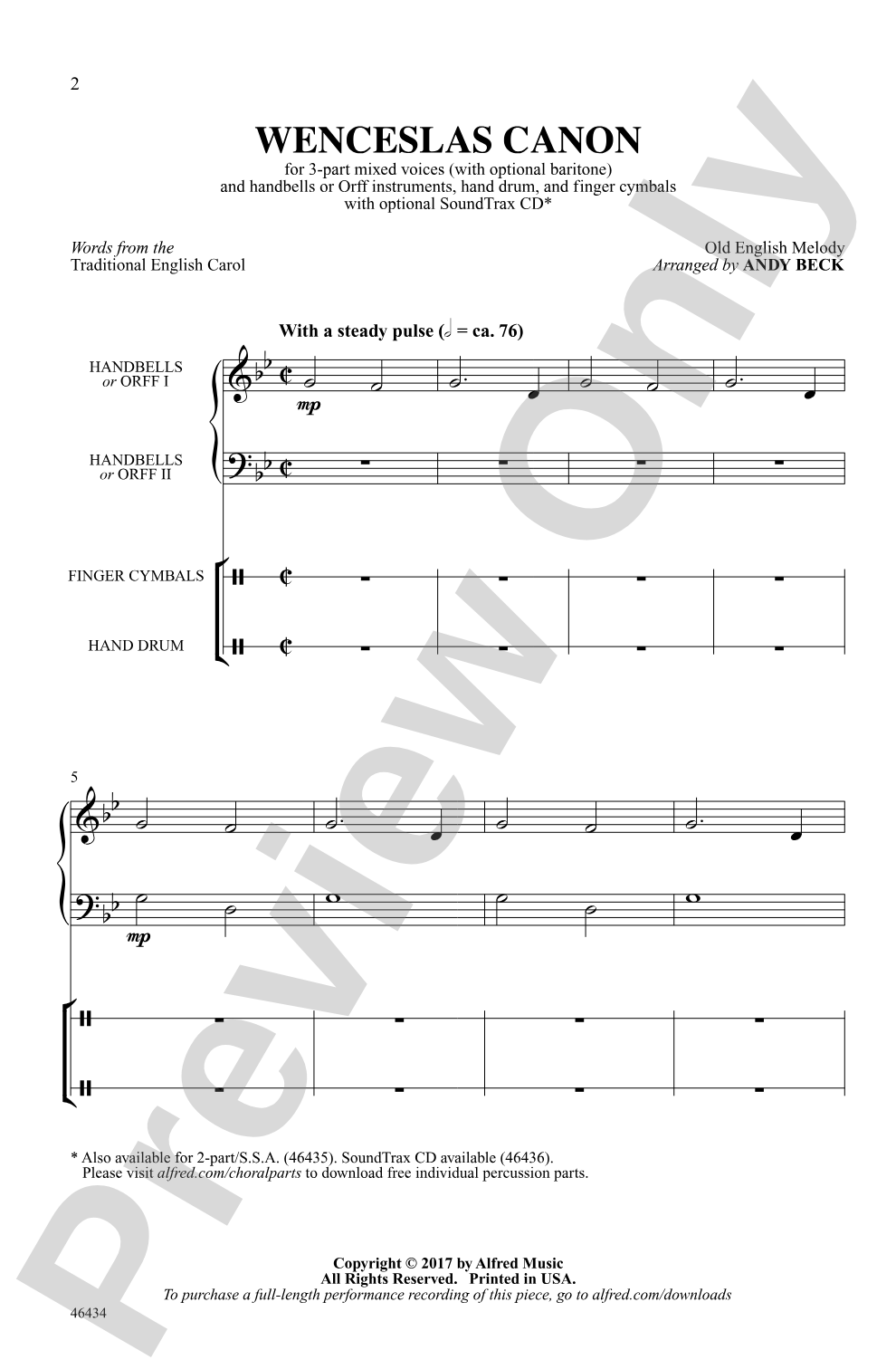 Wenceslas Canon: 3-Part Mixed Choral Octavo