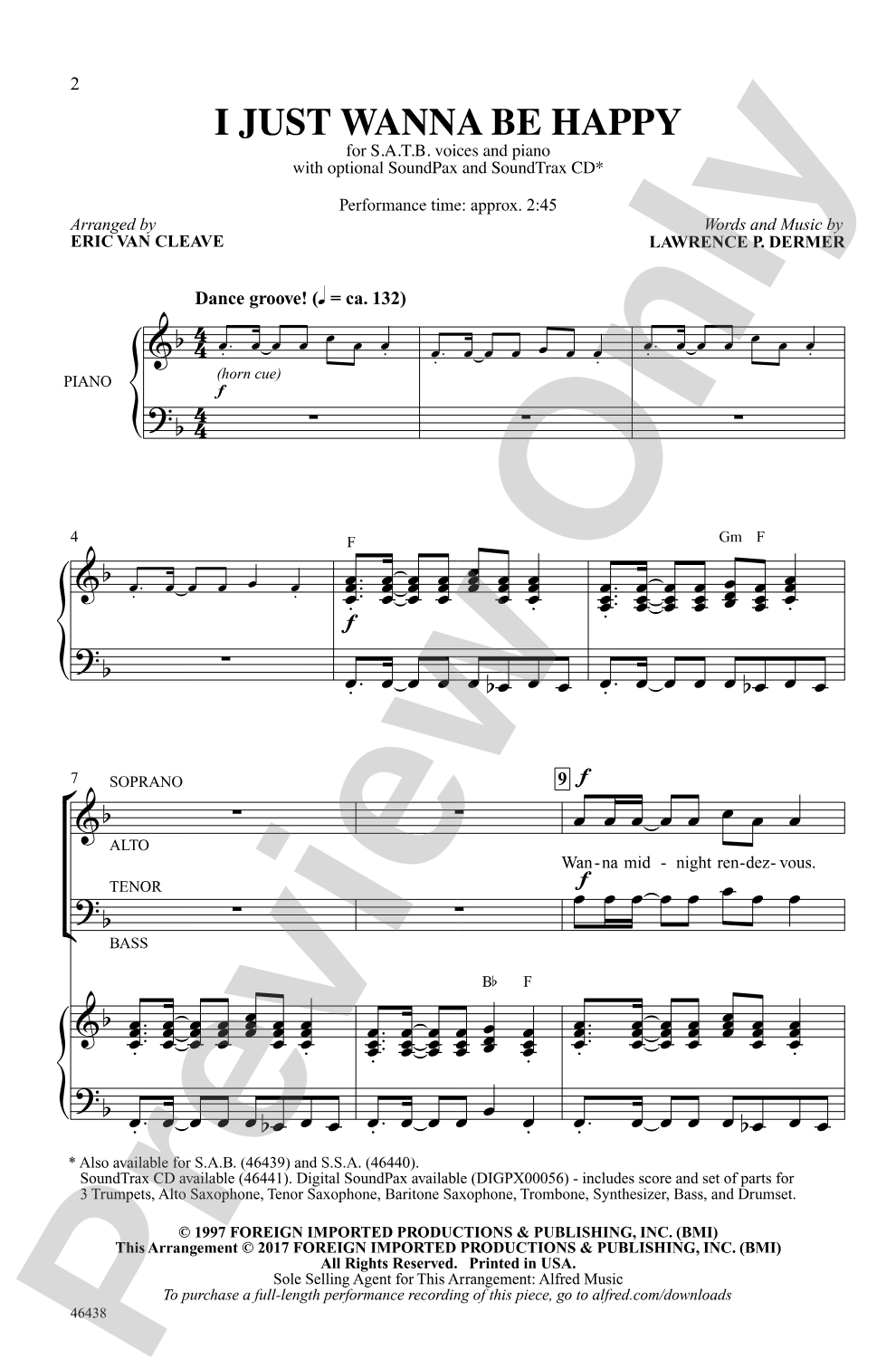 I Just Wanna Be Happy: SATB Choral Octavo