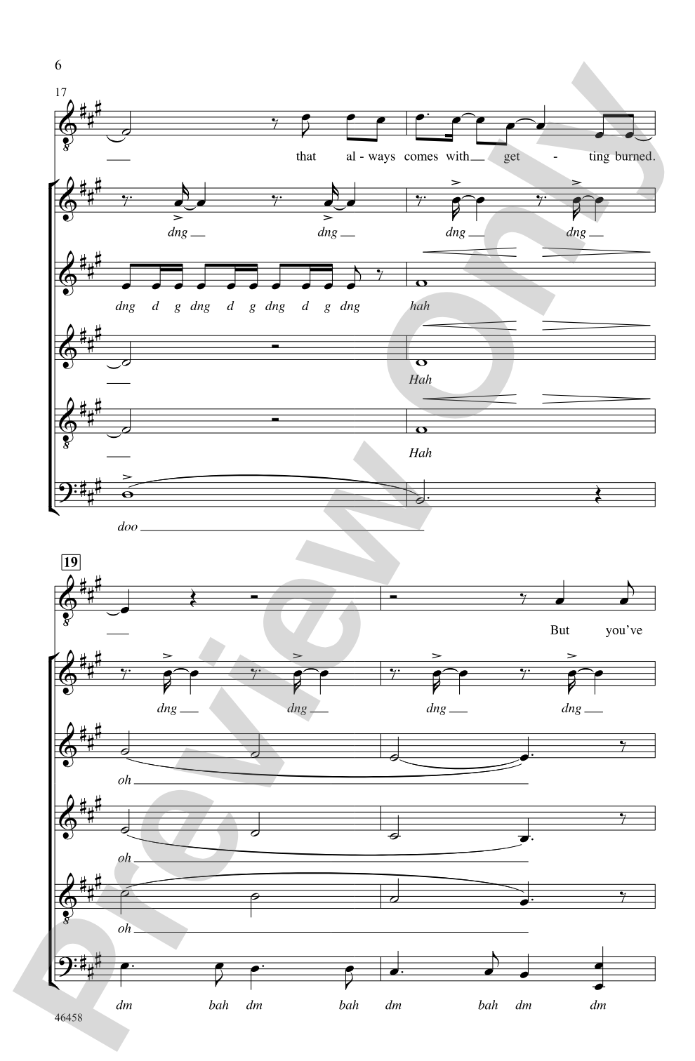Standing Outside the Fire: SSATB, <i>a cappella</i> & Solo Choral Octavo