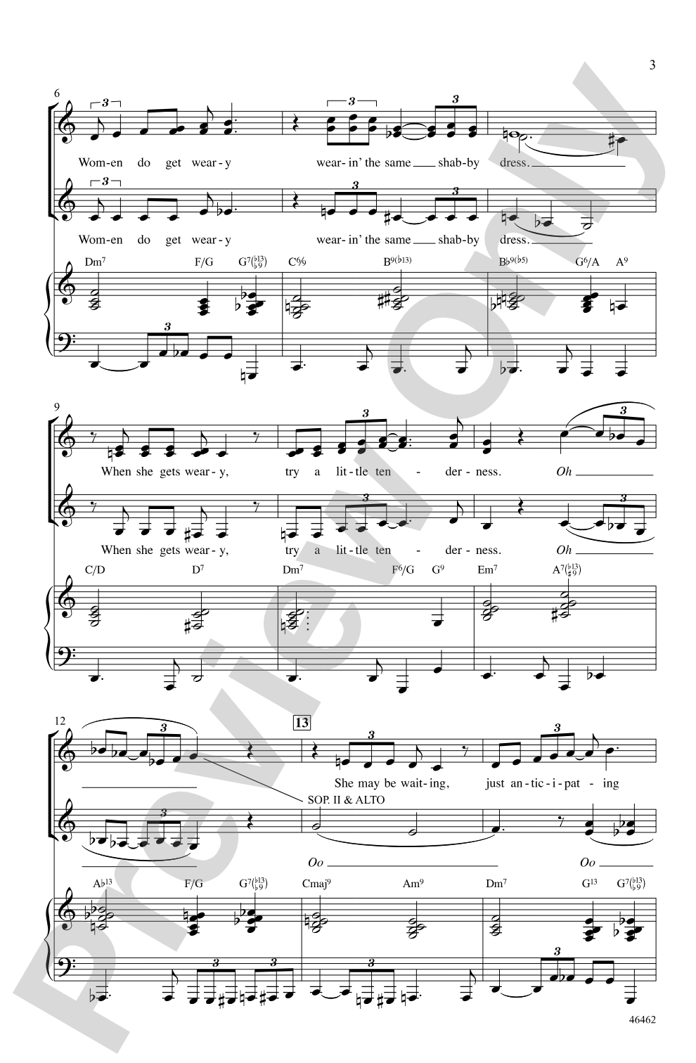 Try a Little Tenderness: SSA Choral Octavo