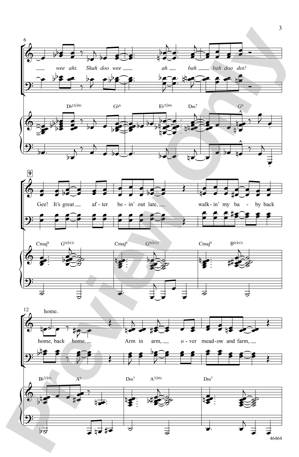 Walkin' My Baby Back Home: SATB Choral Octavo