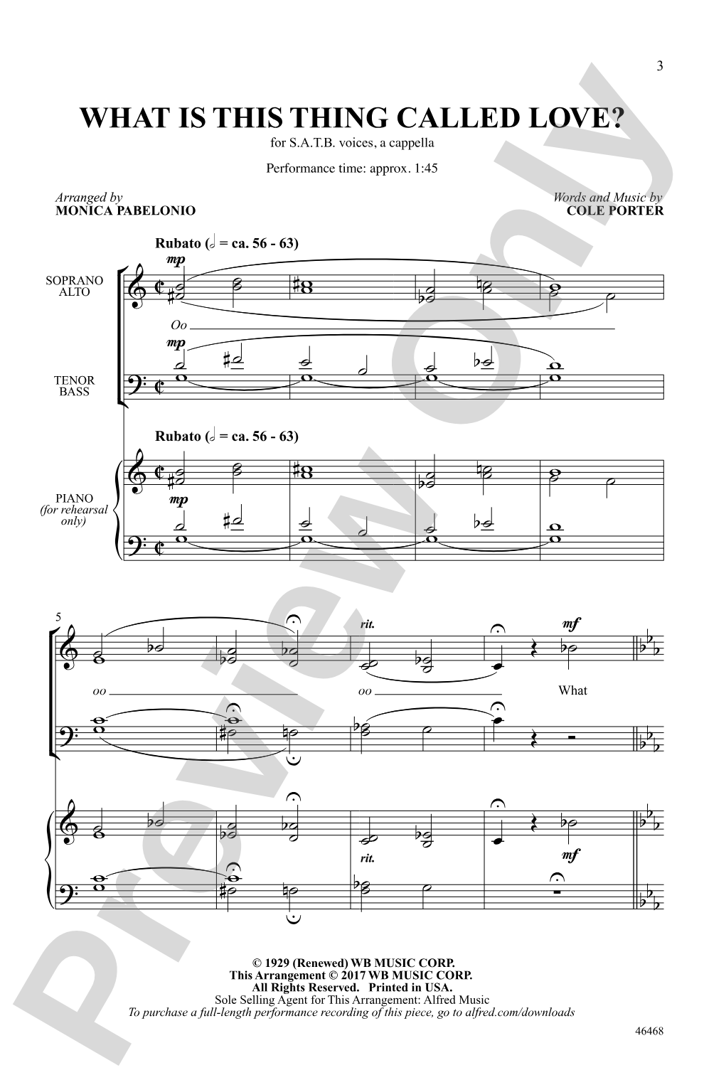 What Is This Thing Called Love?: SATB Choral Octavo