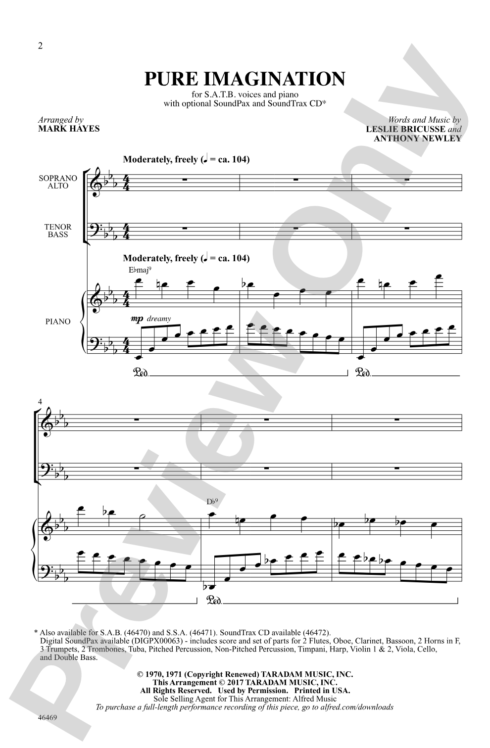 Pure Imagination: SATB Choral Octavo