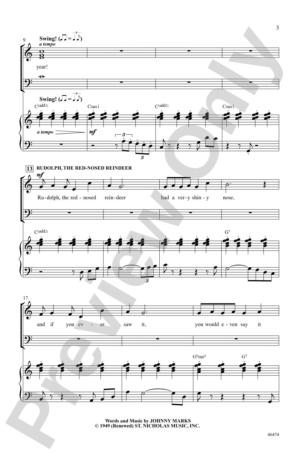 Rudolph, Frosty, and Suzy: SAB Choral Octavo