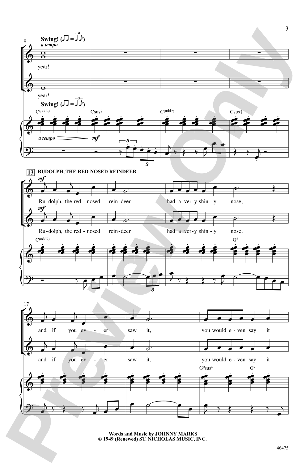 Rudolph, Frosty, and Suzy: SSA Choral Octavo