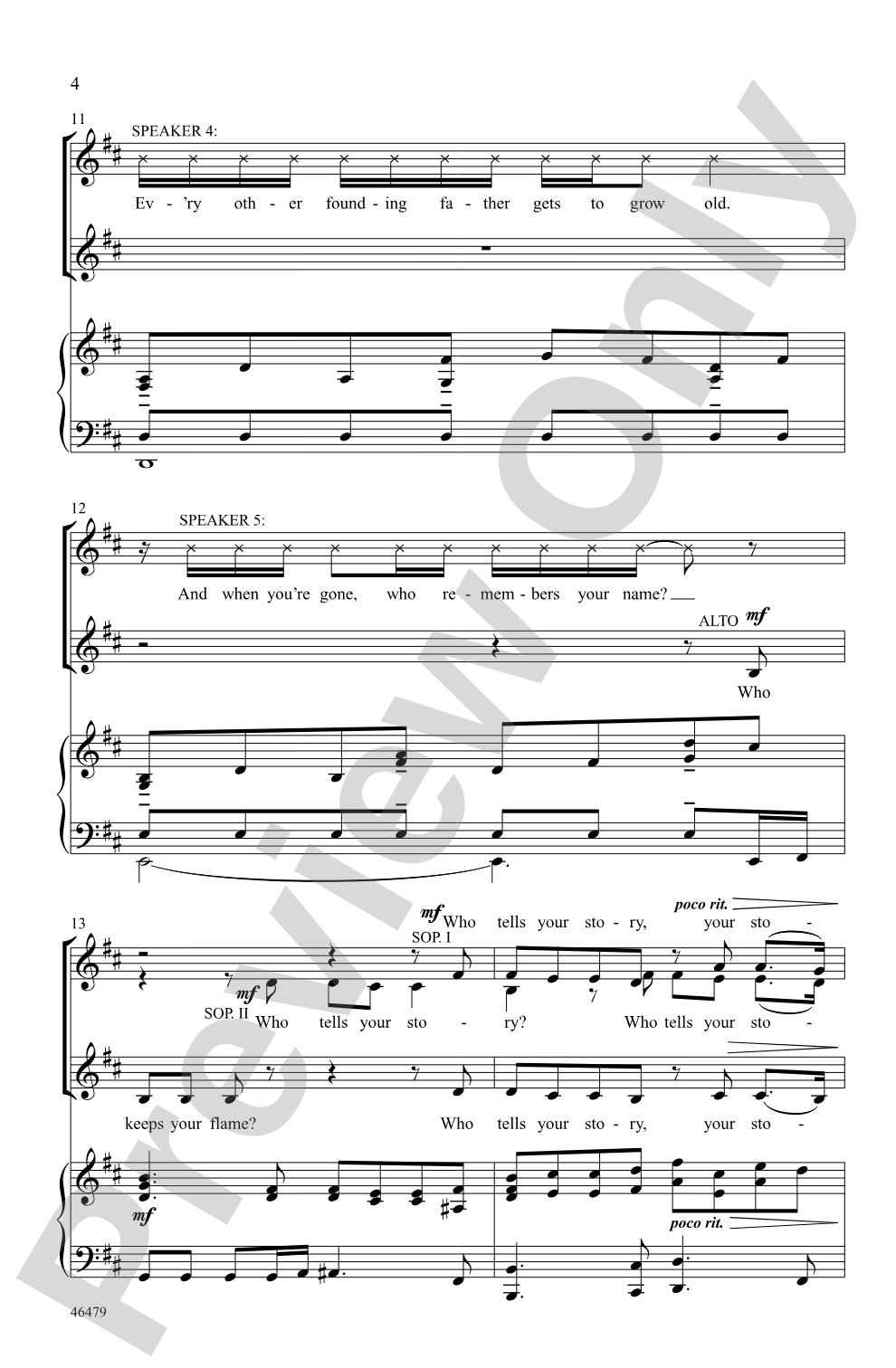 Who Lives, Who Dies, Who Tells Your Story: SSA Choral Octavo