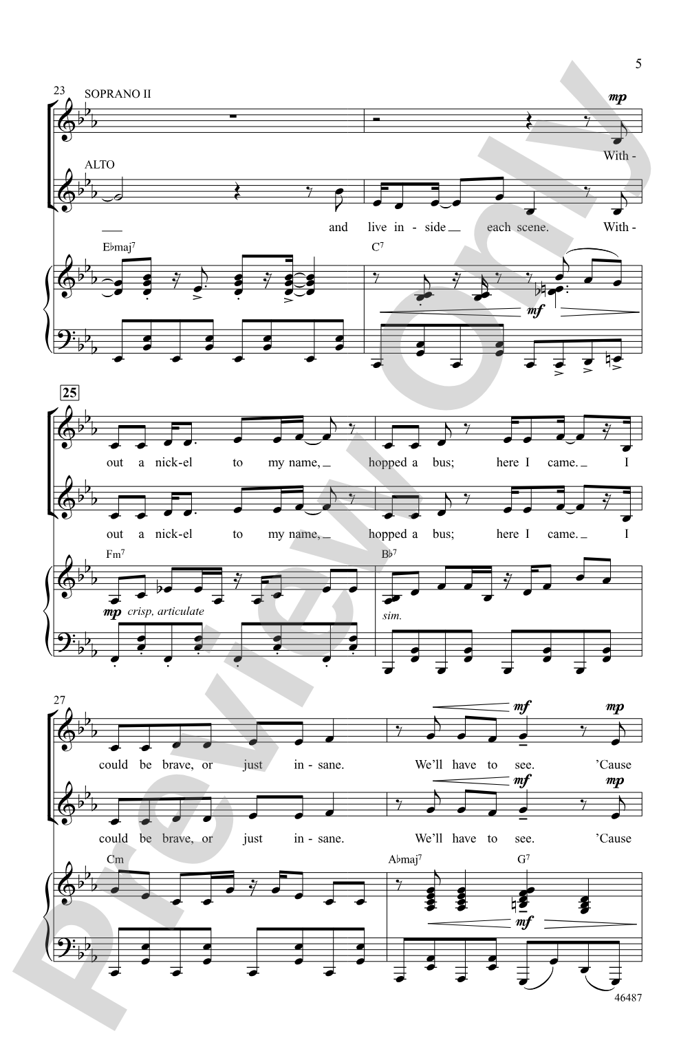 Another Day of Sun: SSA Choral Octavo